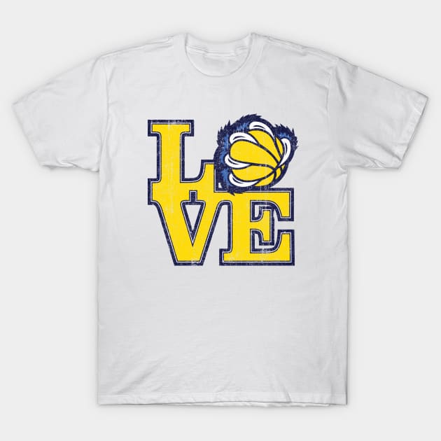 Love Memphis Basketball (Variant) T-Shirt by huckblade